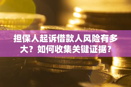 济南担保人起诉借款人风险有多大？如何收集关键证据？