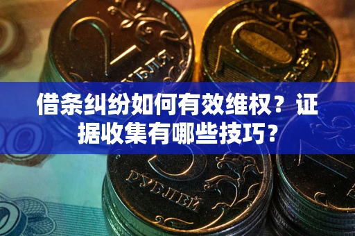 济南借条纠纷如何有效维权？证据收集有哪些技巧？